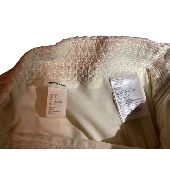 H&M Textured Knit Skirt Boho Bohemian Beach Coastal Formal Everyday - Picture 6 of 8